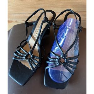 ☀️SUMMER☀️Cute black sandal wedges New York Transit 7.5 m. Almost new!